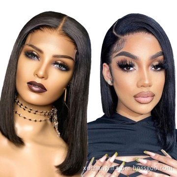 Fast Shipping 100% Natural Human Hair Wigs,8-16inch Bob Wigs Human Hair Lace Front wig,Remy Hair Wigs For Black Women
